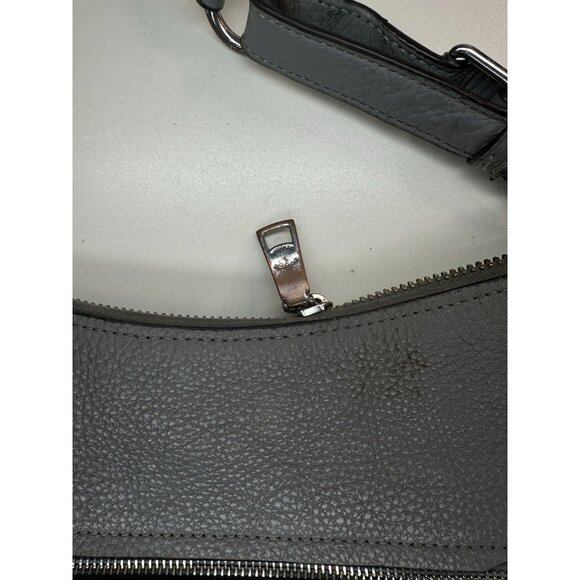 DAMAGED - Coach Rori Silver Stone Gray Granite Pebbled Leather Shoulder C2853 - Picture 6 of 12